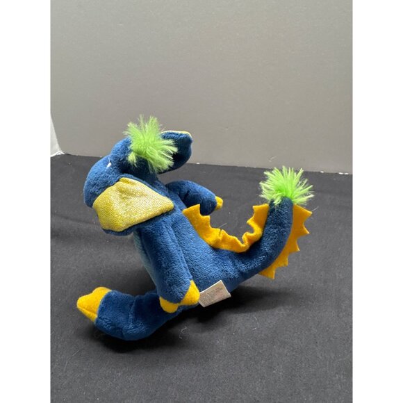 Gund Ninjas Dragons Ka Pow Blue & Yellow Plush Toy Fluffy Green Accents  Nonwork - Picture 2 of 6